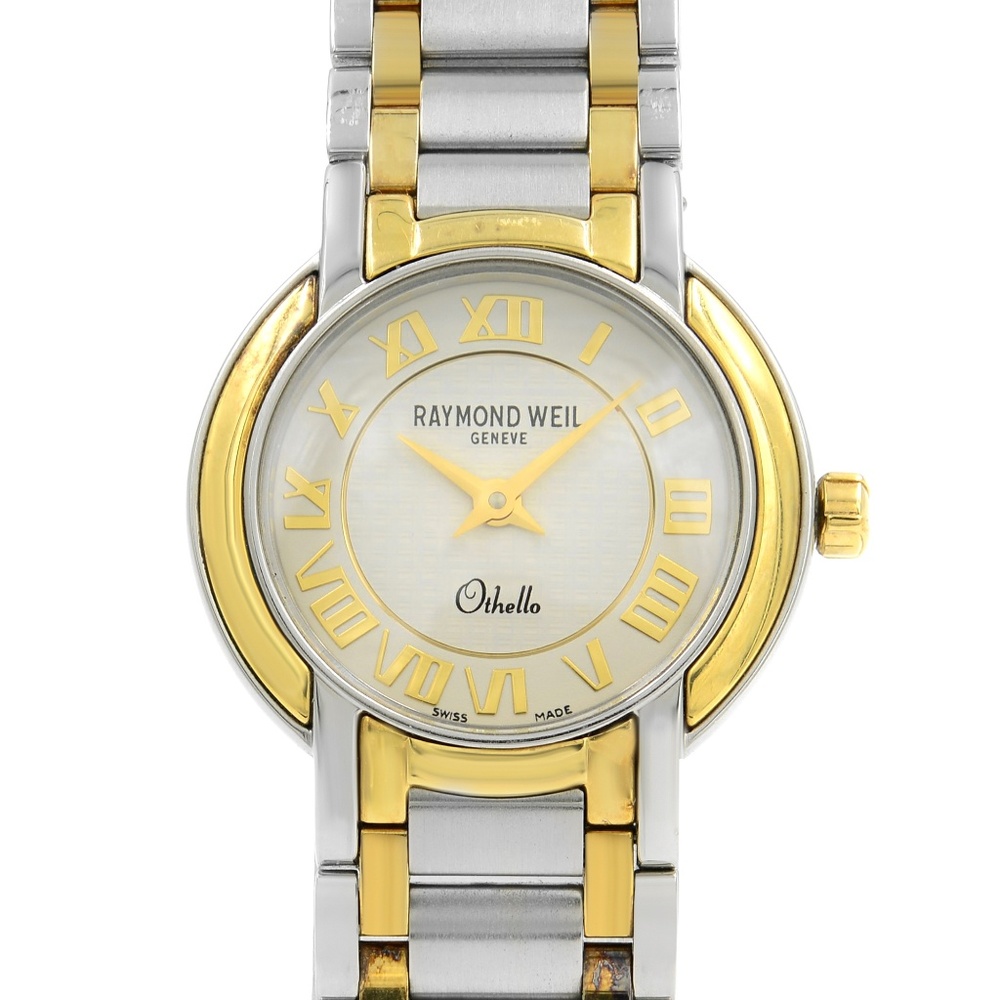 Othello Cream Roman Dial Steel Quartz Ladies Watch